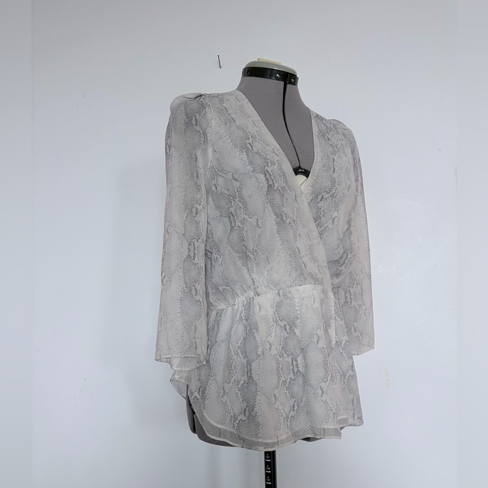 Babaton Silk Snake Print Women's Top